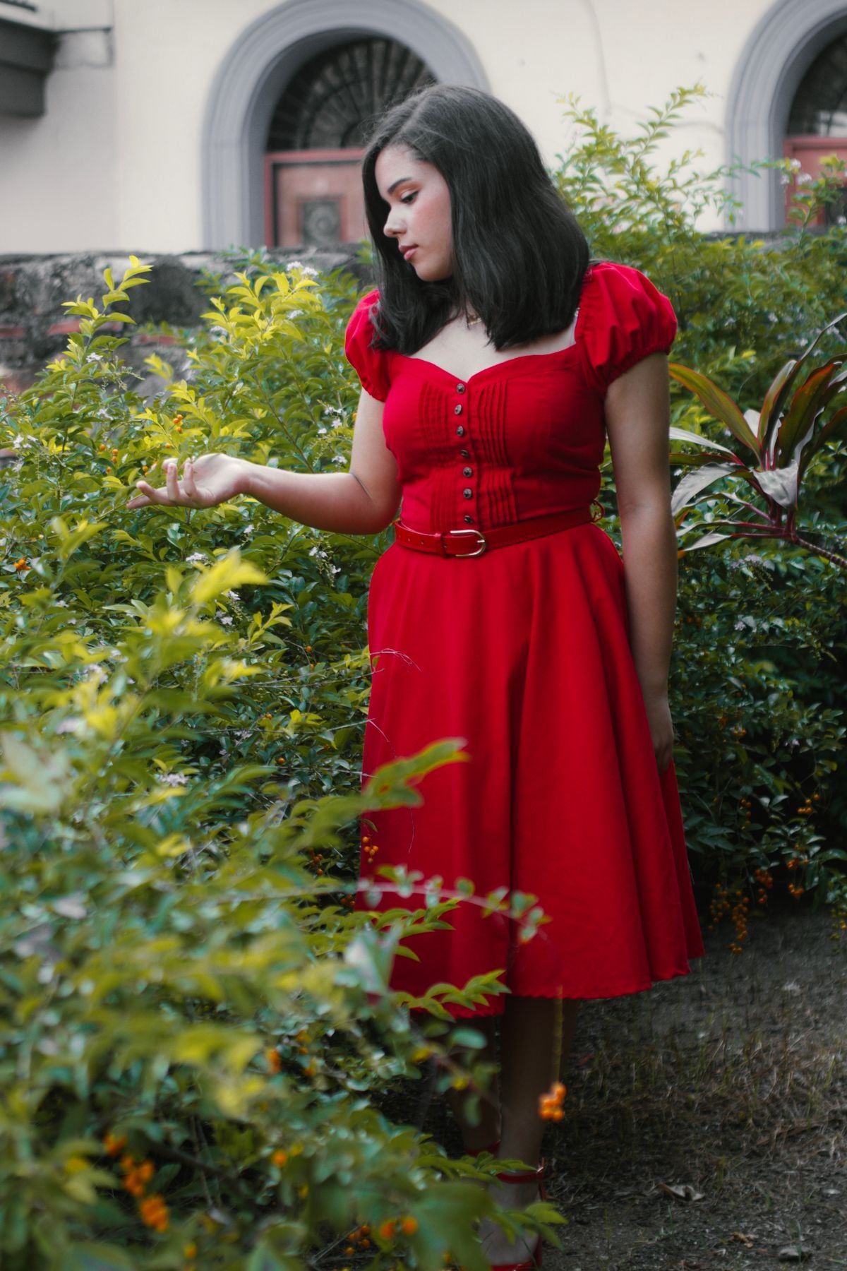 Vestido rojo corte A Amapola